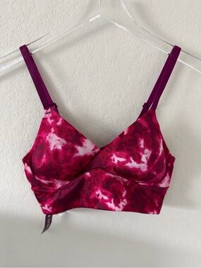 Adore Me Pink & White Tie-Dye Wireless Bralette